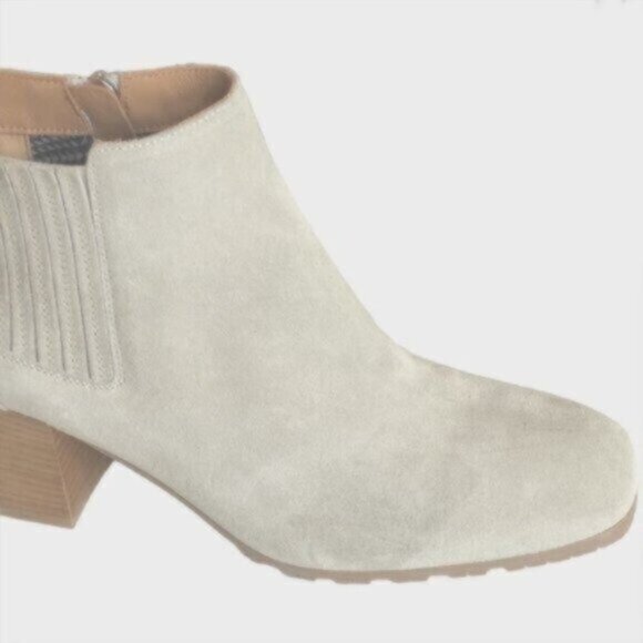 NEW Aquatalia Light Beige Suede Waterproof Winter Warm Comfy Ankle Booties 8.5 - Picture 8 of 9